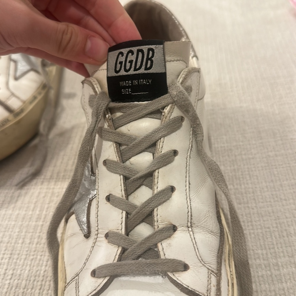Silver and white Golden Goose Hi Stars. Size 39. Authentic. - Picture 7 of 8